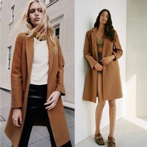 Zara camel colored long coat
